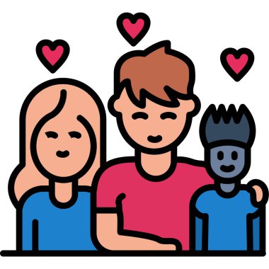 çift aşıklar karakter vektör çizim tasarımı avatarları