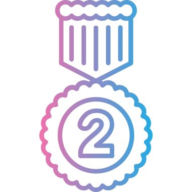 ödül madalyası web simgesi, basit vektör illüstrasyonu