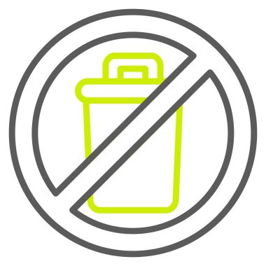 Çöp simgesinin vektör illüstrasyonu