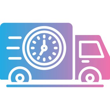 Teslimat. Web simgesi vektör illüstrasyonu