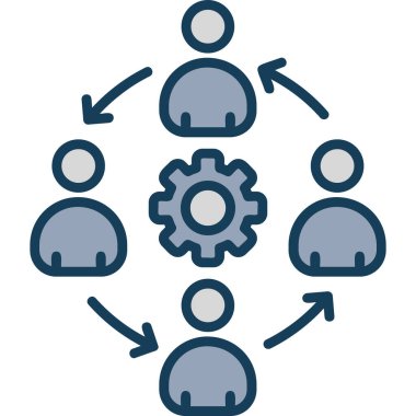 Takım çalışması simgesi vektör illüstrasyonu