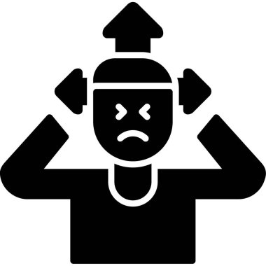 Kulaklık simgesine sahip operatör, vektör illüstrasyonu