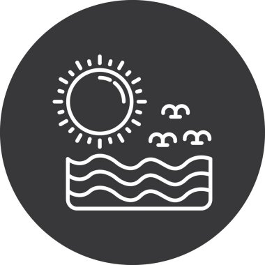 Güneş, Her Kullanım İçin Basit Vektör Simgesi