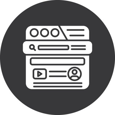 Online pazarlama. Web simgesi basit tasarım