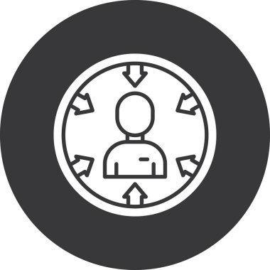 Müşteri hizmeti simgesi, basit vektör illüstrasyonu