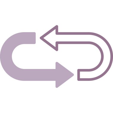 Ok sağ vektör simgesi. İnce çizgi simgesi simgesi, mor rengi, beyaz arka plan tarzıdır.