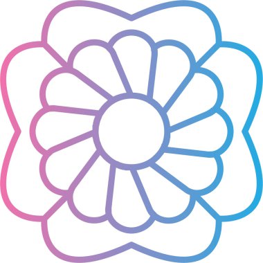 Vektör Çiçeği Simgesi illüstrasyonu