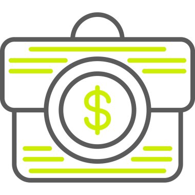 Dolar simgesi vektör illüstrasyonu