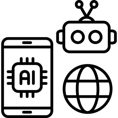 Yapay zeka robot simgesi