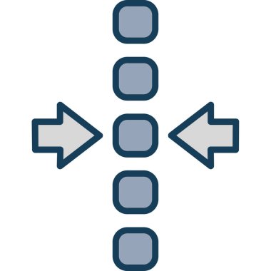 Okları hareket ettir. Vektör simgesi. biçim düz sembol, kobalt rengi, yuvarlak açı.