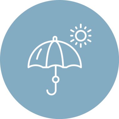 şemsiye simgesi vektör illüstrasyonu