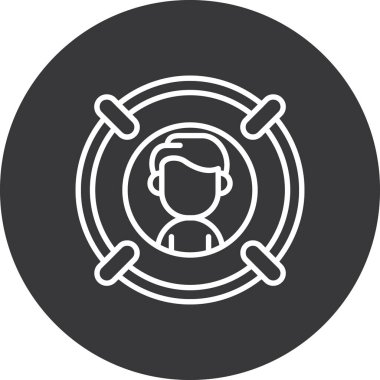 İnsan simgesinin vektör illüstrasyonu