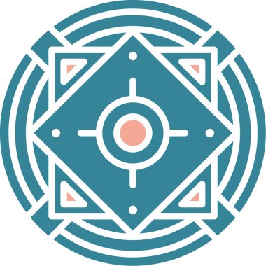 Pusula. Web simgesi basit illüstrasyon