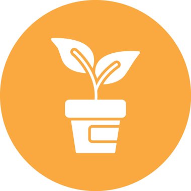 Çiçek simgesinin vektör illüstrasyonu