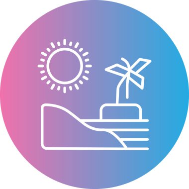 Bir plaj simgesinin vektör çizimi