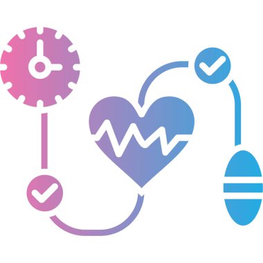 kalp atış hızı ve kalp atışı vektör çizimi