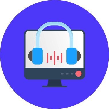 Ses. Web simgesi basit illüstrasyon