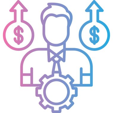 iş yönetimi simgesi vektör illüstrasyonu