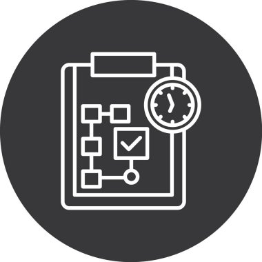 Zaman kontrol simgesi, basit illüstrasyon