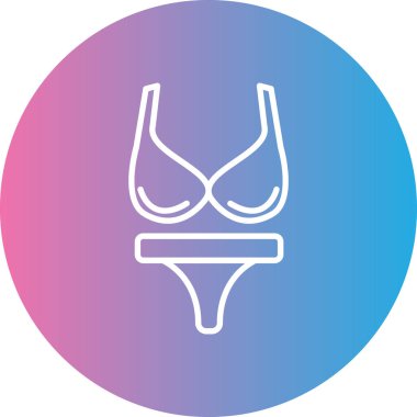 bikini. Web simgesi basit illüstrasyon