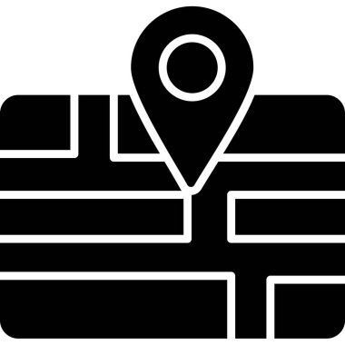 harita konumu pin konumu simgesi katı biçimli