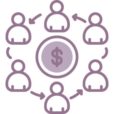 Dolar. Web simgesi basit illüstrasyon