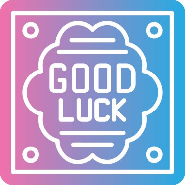 Şans ikonu, modern tasarım çizimi