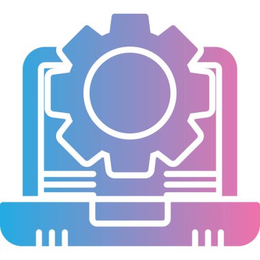 dişli simgesinin vektör illüstrasyonu