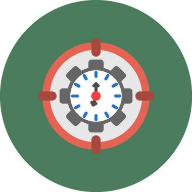 pusula düz simgesi, vektör illüstrasyonu