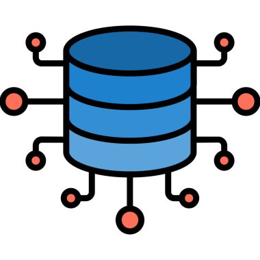 veri sunucusu. Web simgesi basit illüstrasyon