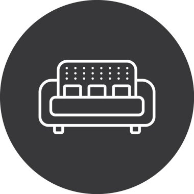 Koltuk simgesinin vektör illüstrasyonu