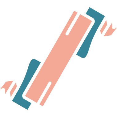 Düz dizaynlı bozuk bir bataryanın vektör simgesi