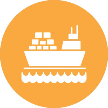 Kargo gemisi kutsal kişilerin resmi, vektör çizim