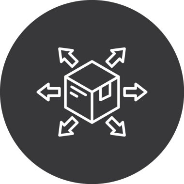 kutu teslim simgesi, vektör illüstrasyonu