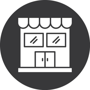 Dükkan. Web simgesi basit illüstrasyon