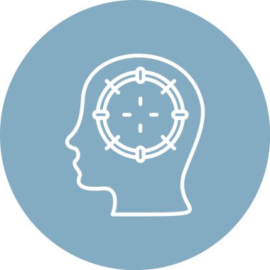 beyin ikonu vektör illüstrasyonu