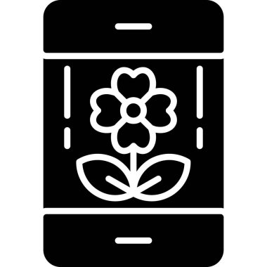 çiçek simgesi vektör illüstrasyonu