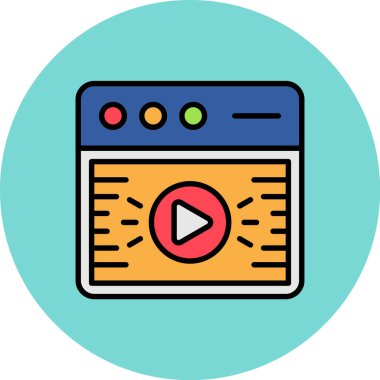 Web tasarımı ve simge renkli vektör illüstrasyonu