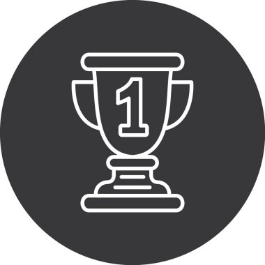 Moda tasarımı izole edilmiş arkaplanda ödül kupa simgesi