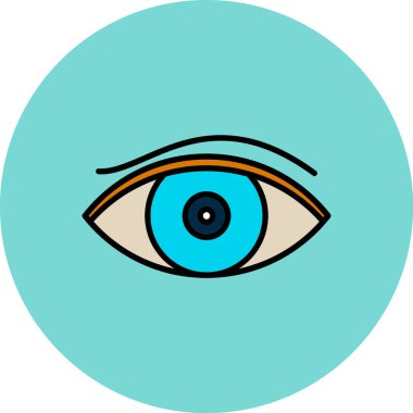 Göz. Web simgesi basit illüstrasyon