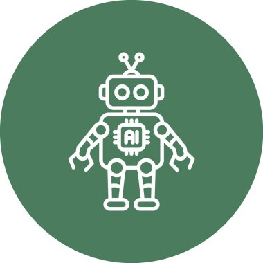 Robot simgesinin vektör illüstrasyonu