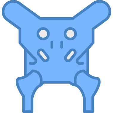 Hayvan hayvan hayvan ikonu, ana hatlarıyla doldurulmuş.