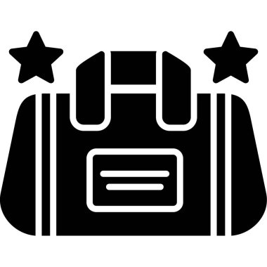 çanta simgesi, basit vektör tasarımı