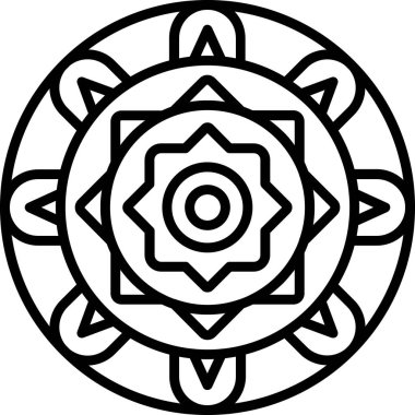 çiçek mandala süsü simgesi