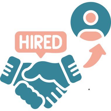 El sıkışma düz vektör simgesi