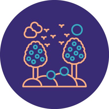 Ağaç. Web simgesi basit illüstrasyon