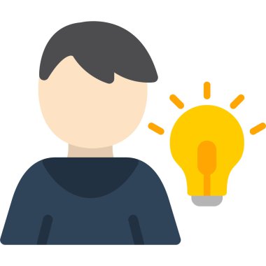 fikir yaratıcı ikon vektör illüstrasyonu