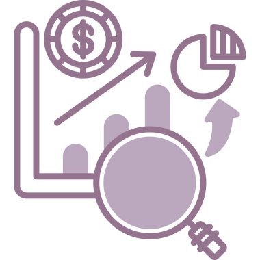 İş ve finans simgesinin vektör illüstrasyonu