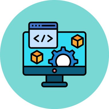 Web tasarım vektör renk simgesi