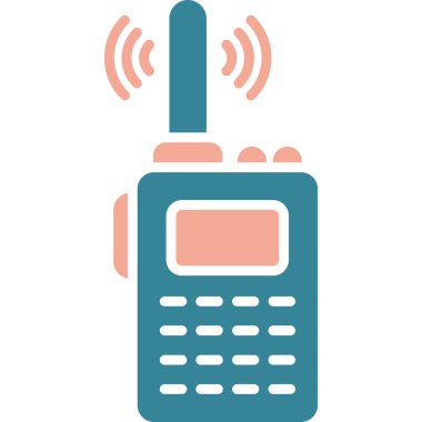 radyo ikonu. Düz renk. vektör illüstrasyonu.